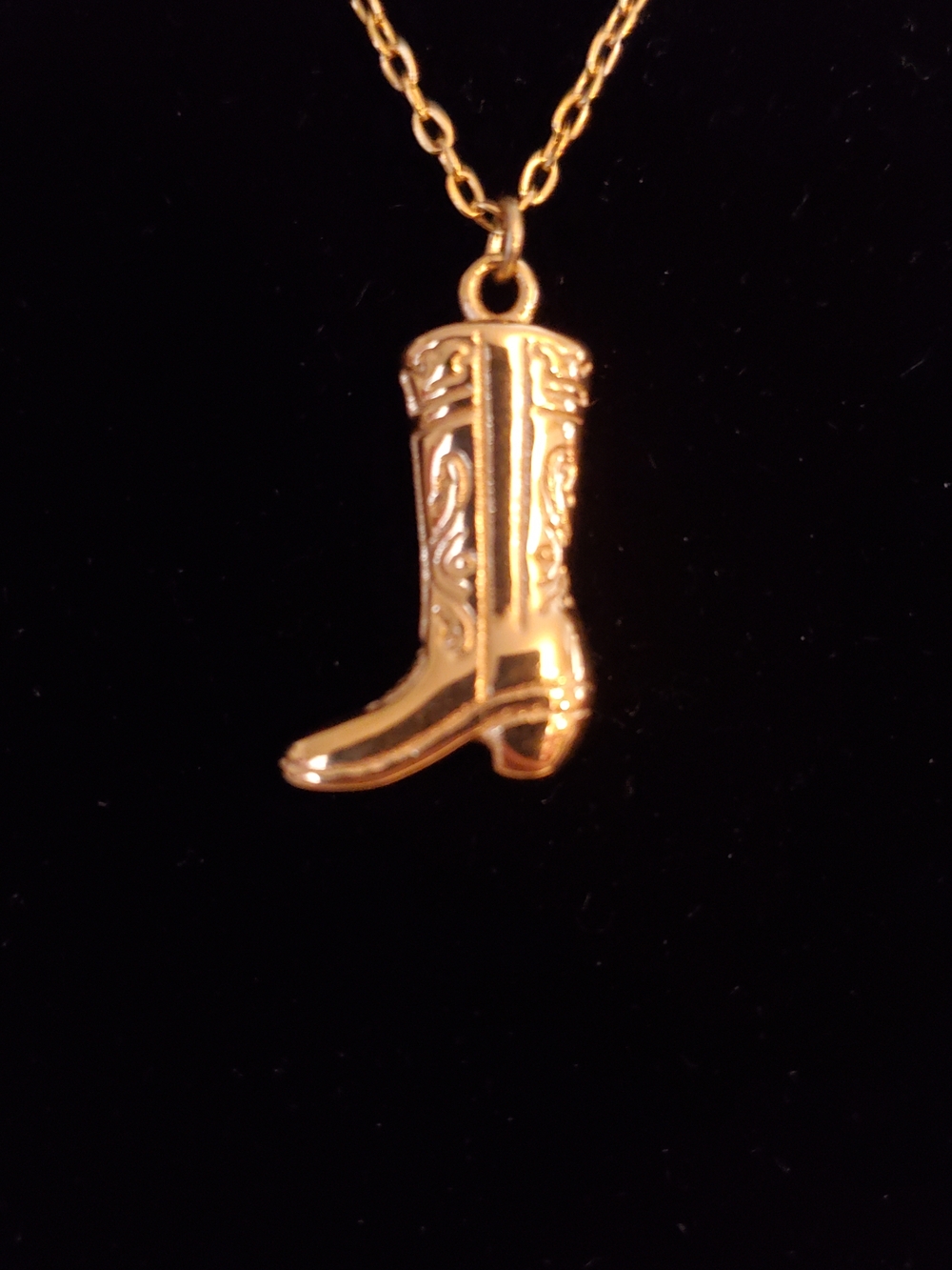 Louise Carter Jessie Cowgirl Boot Pendant Necklace - Picture 2 of 6